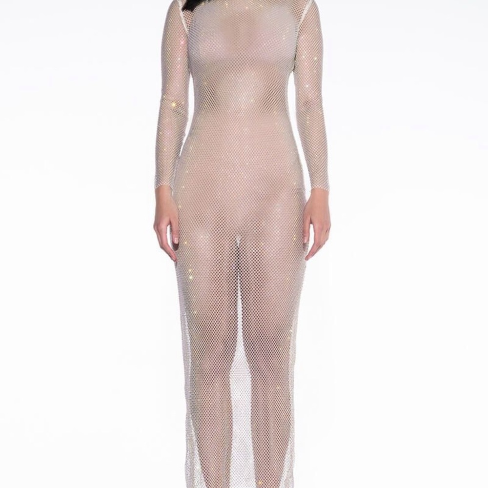 Crystal/Rhinestone Maxi Dress/Coverup size small